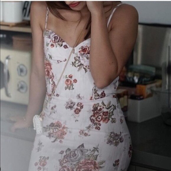 Brock Collection x H&M Dress Lyocell Blended Fit Floral Blogger Fav Powder Pink - Picture 11 of 16